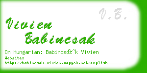 vivien babincsak business card